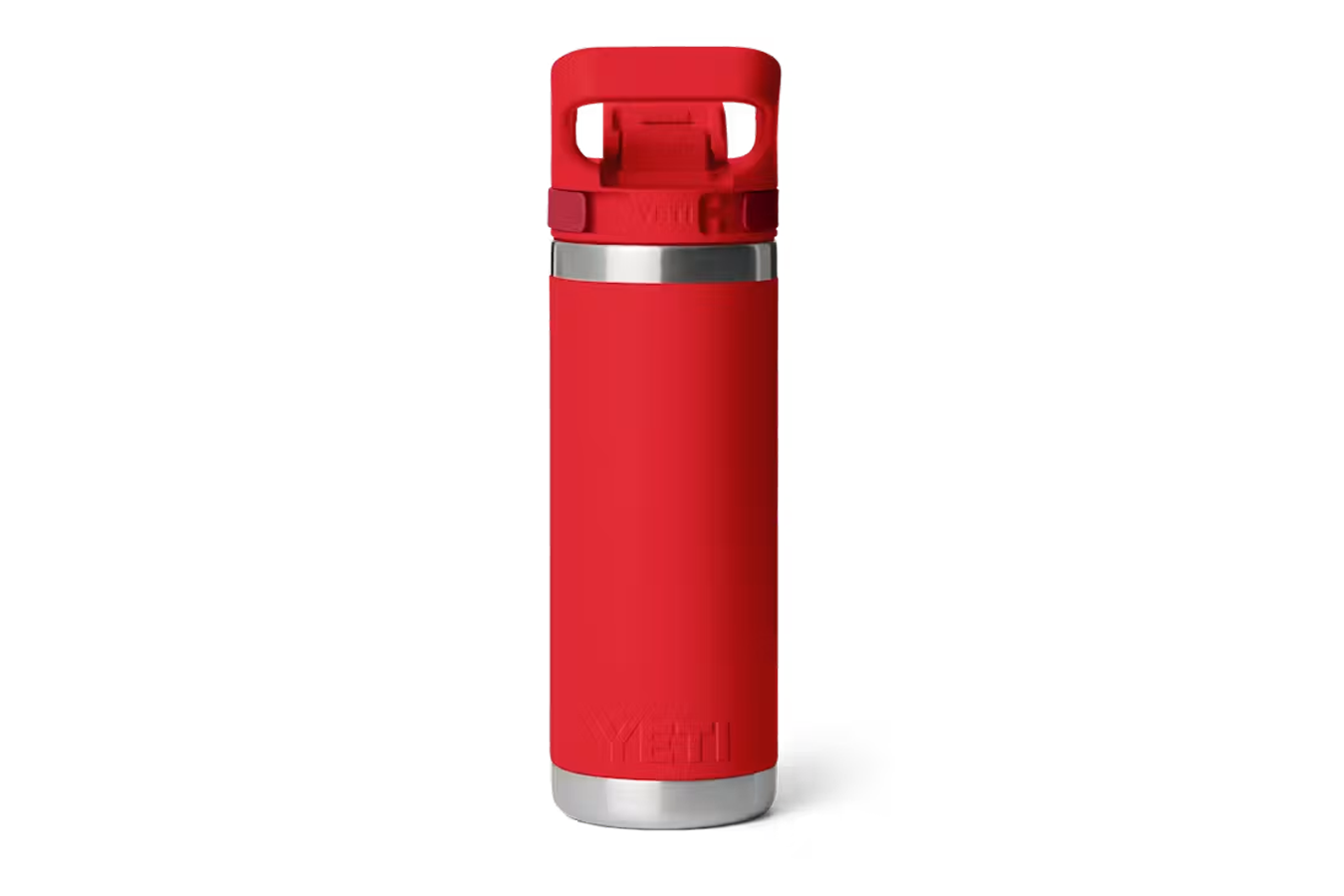 YETI COOLERS Rambler 18oz Flip Chug Water Bottle Rescue Red